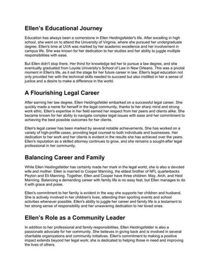 Ellen Heidingsfelder: A Comprehensive Insight into Her Life and Career