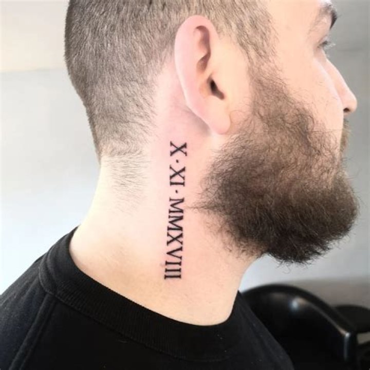 Roman Numeral Tattoos Behind The Ear
