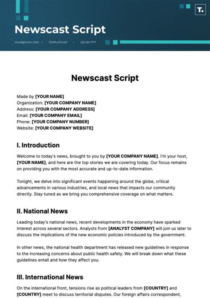 Sport News Script Examples For Captivating Coverage